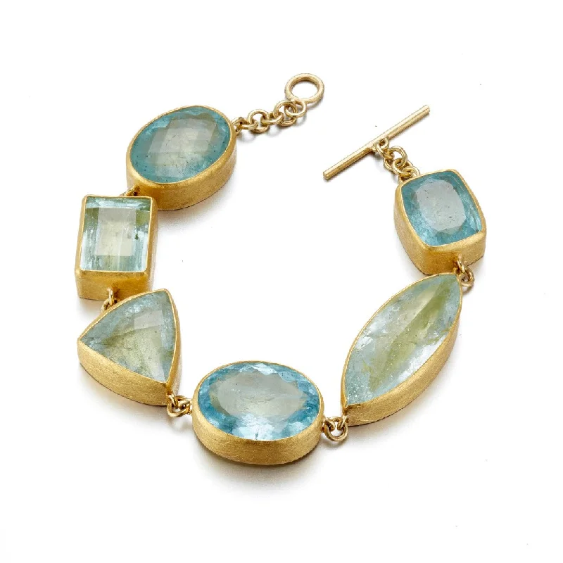 Timeless Elegance, Temporary Discounts – Act Fast Mixed-Shape Aquamarine Bracelet