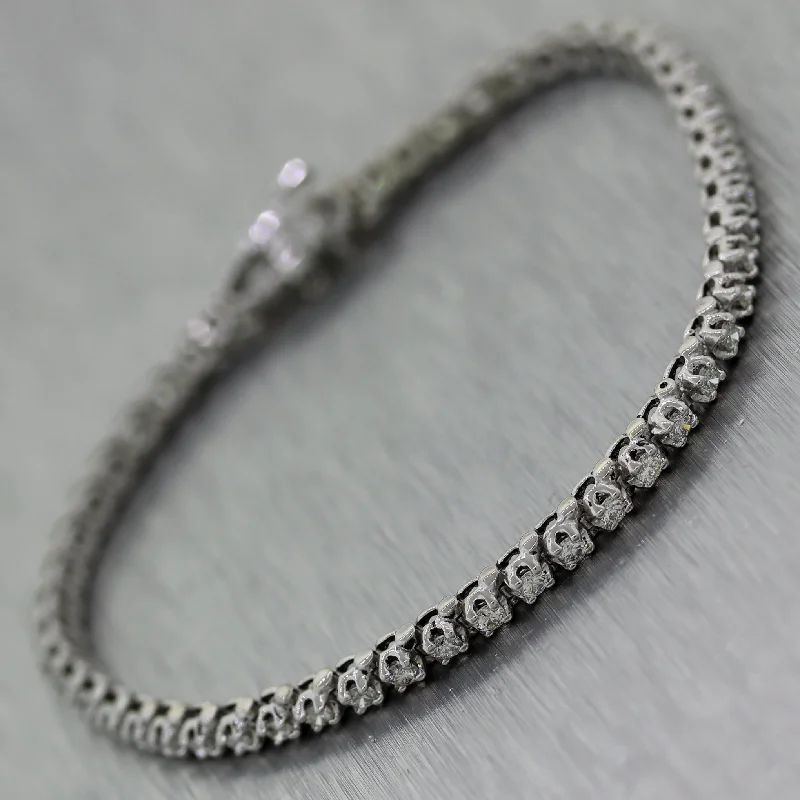 Shop Trending Jewelry With Exclusive Savings Modern 14k White Gold 2ctw Diamond Tennis Bracelet