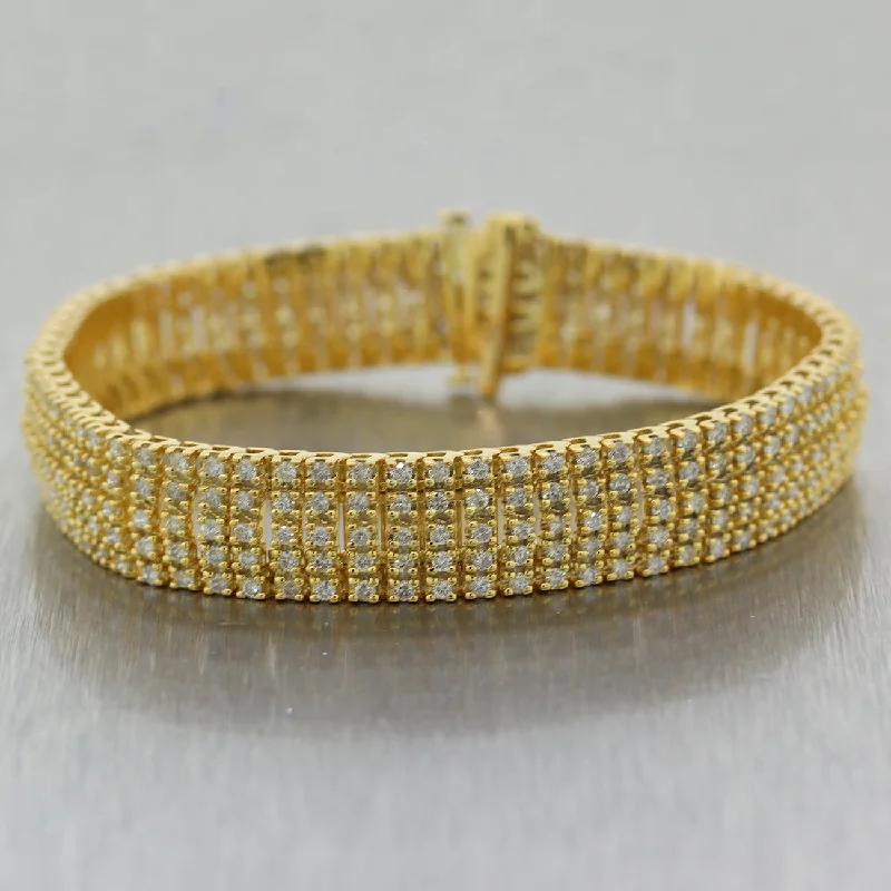 Trending Jewelry Now Available At Exclusive Prices Modern 14k Yellow Gold 3.50ctw Multi Diamond Bracelet