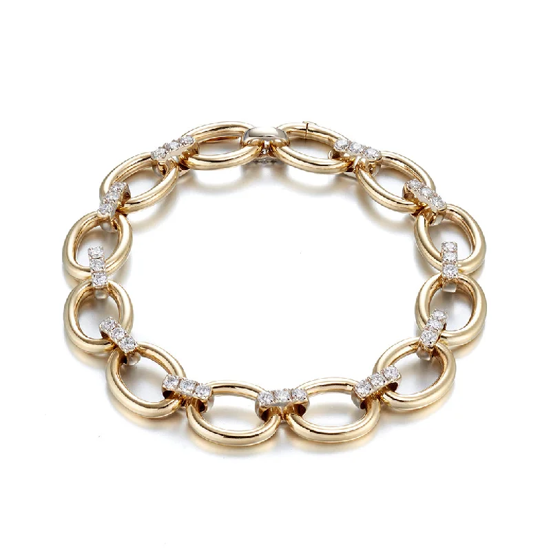 Luxury Jewelry Clearance – Shop Premium Styles Now Gold & Diamond Link Bracelet