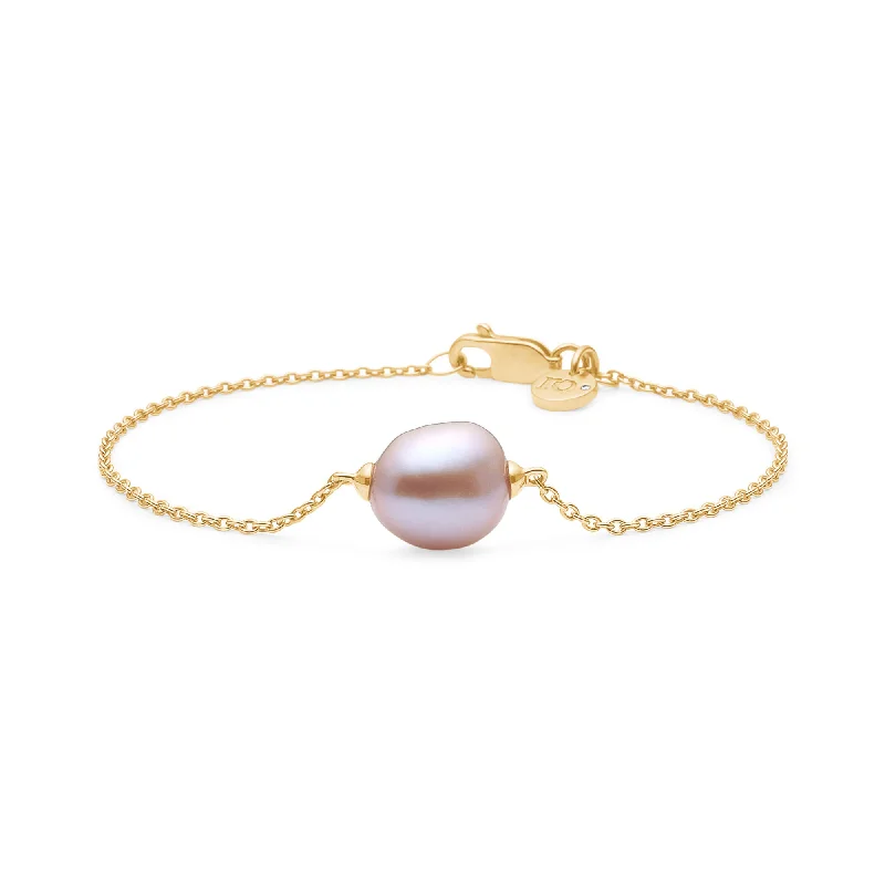 Fashion-Forward Jewelry At Exclusive Discounts Fryd 18K Gold Bracelet w. Diamond & Pearl