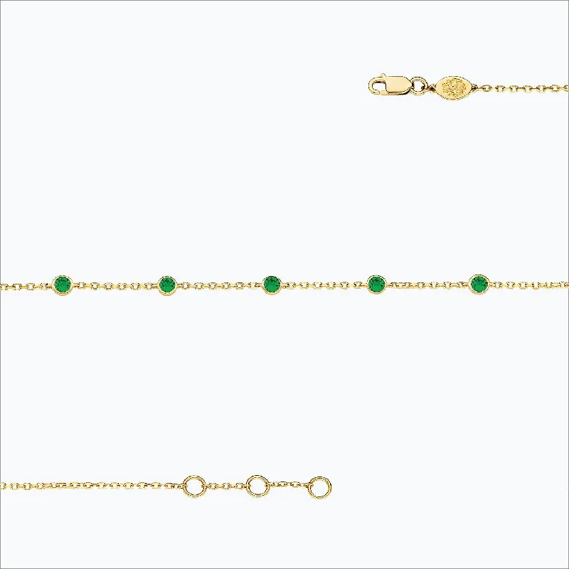 Affordable Elegance – Special Jewelry Sale Now Live 5 Stone 18K Gold Bracelet w. Tsavorite