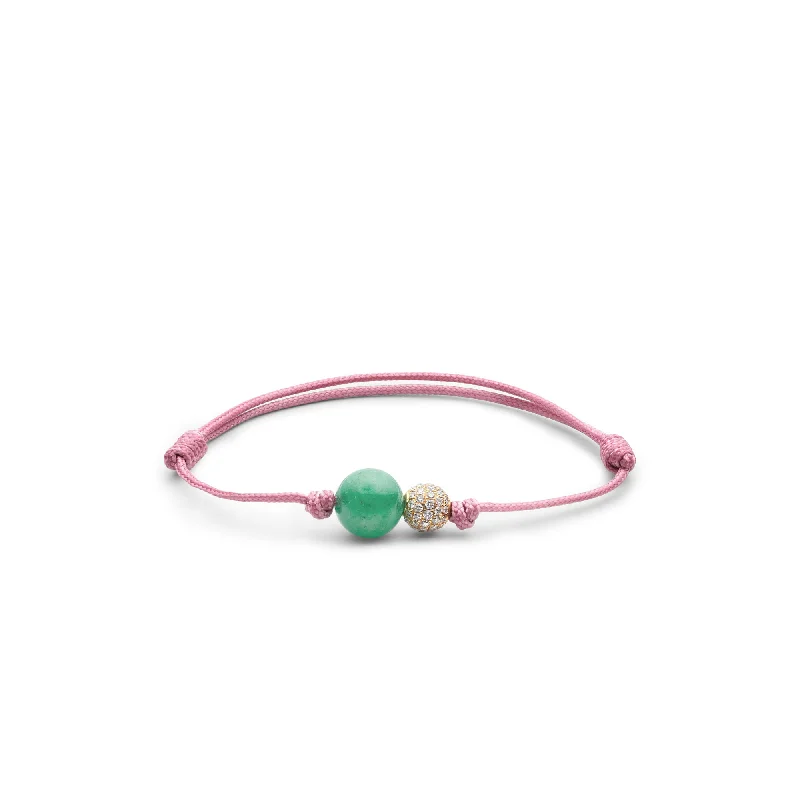 Big Discounts On Elegant Jewelry Collections Orb Pink 18K Gold Bracelet w. Diamond & Emerald