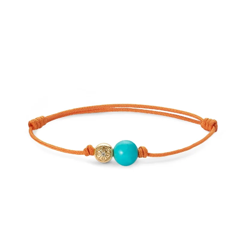 Grab Exquisite Jewelry At The Lowest Prices Orb Orange/Blue 18K Gold Bracelet w. Diamonds