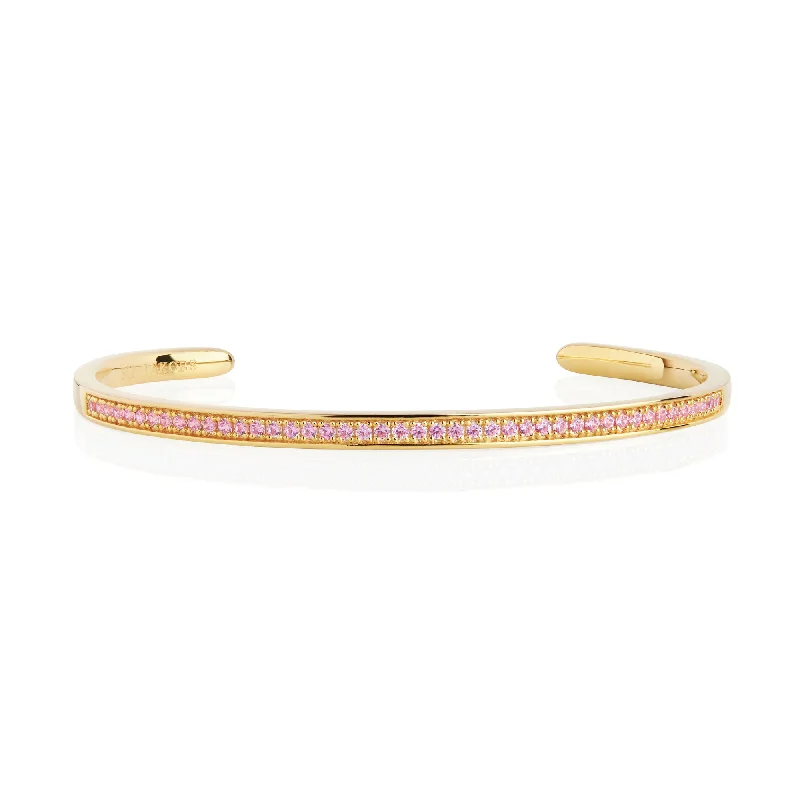 Buy More, Save More On Stunning Jewelry Pieces Valiano Gold Plated Bangle w. Pink Zirconias