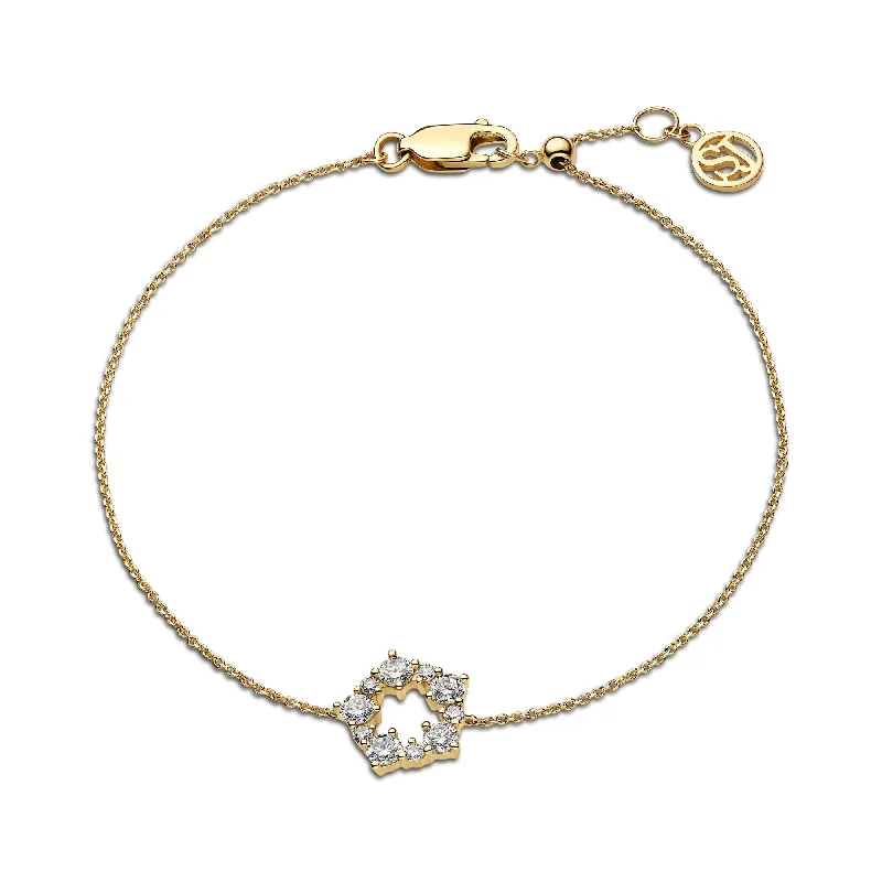 Shop Stylish Jewelry Now And Save Big Brina 14K Gold Bracelet w. Lab-Grown Diamonds