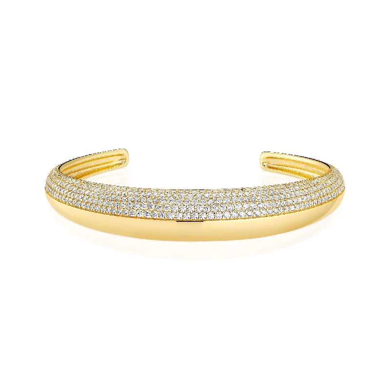 Luxury Jewelry At Unbeatable Discounts Fasano Gold Plated Bangle w. Zirconia