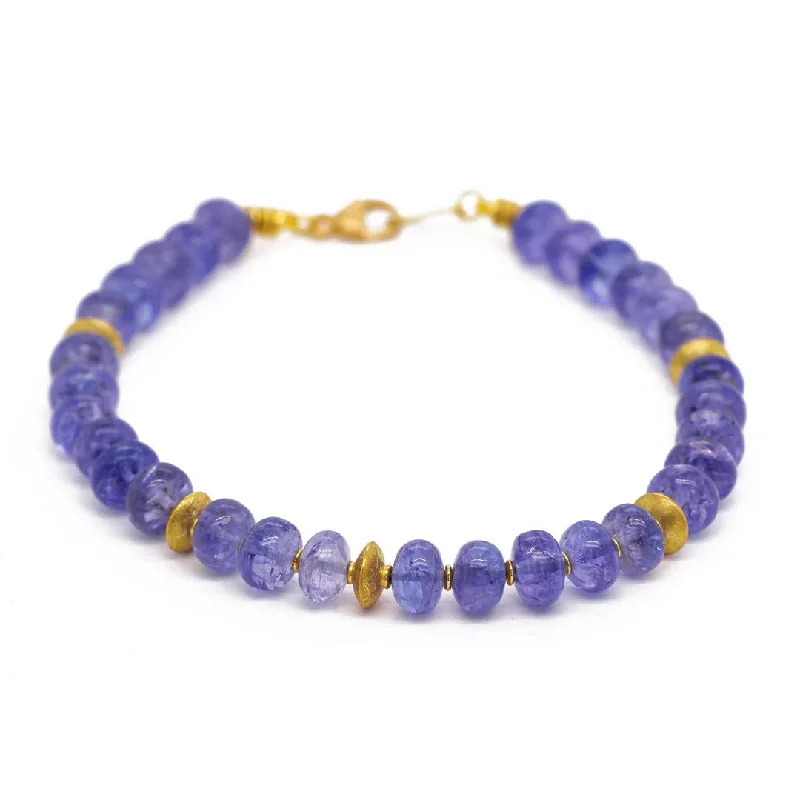 Premium Jewelry Now Available At Special Discounts Smooth Tanzanite Rondel Bracelet