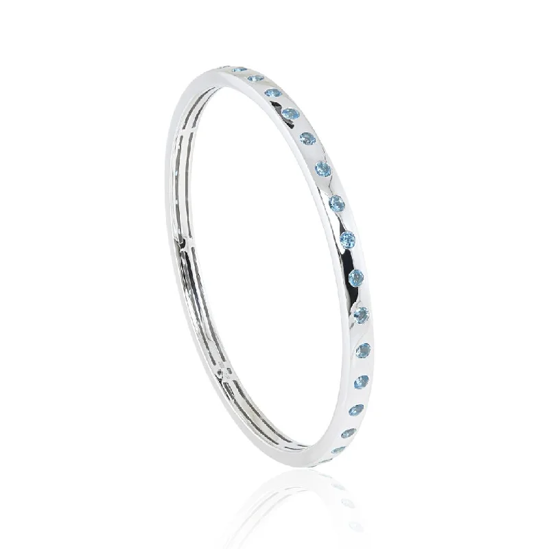 Best-Selling Jewelry Styles Now At Exclusive Discounts Bella Bangle in Swiss Blue Topaz