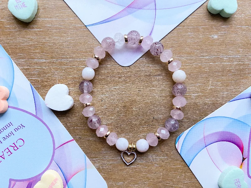 Fashion-Forward Jewelry At Incredible Prices Strawberry Quartz, Pink Opal & Rose Quartz || Reiki Infused