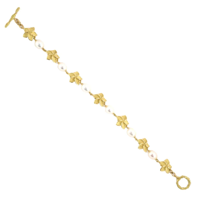 Don't Miss Out – Shop Elegant Jewelry For Less Tiffany Pearl Plumeria Flower Bracelet