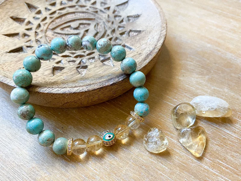 Shine Without Limits – Jewelry Sale Happening Now Turquoise & Citrine || Evil Eye Protection || Reiki Infused