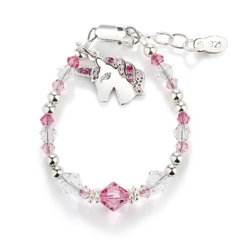 Shop Stylish Jewelry Now And Save Big SALE! Unicorn (Pink) - Sterling Silver Unicorn Bracelet for Little Girls