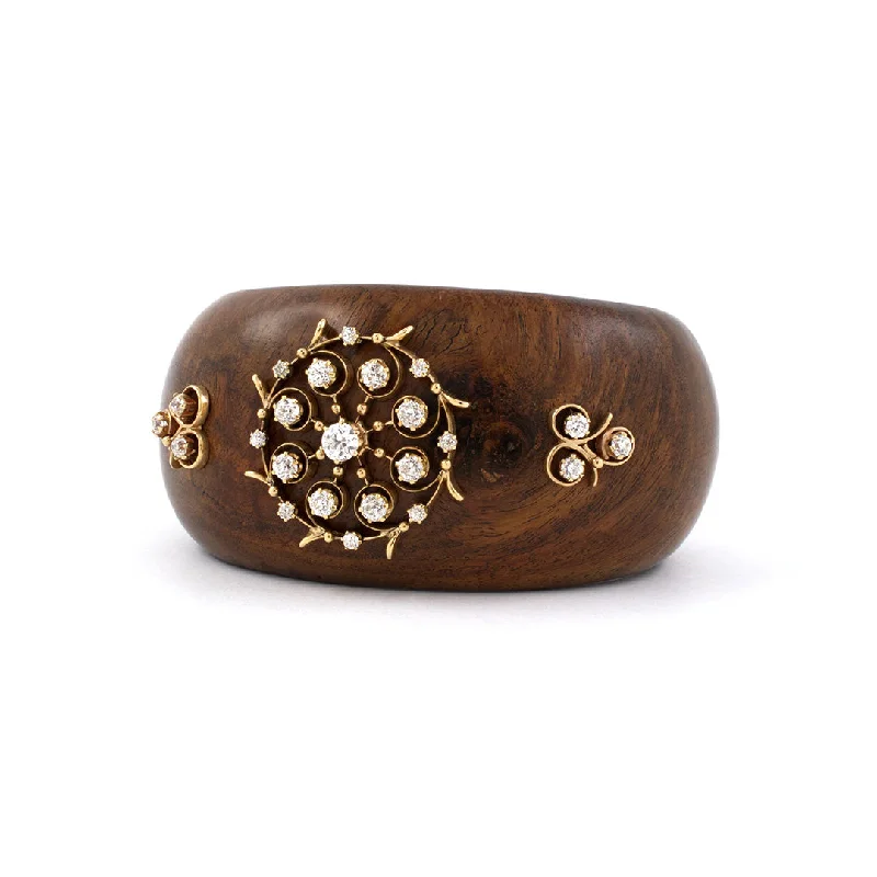 Holiday Jewelry Sale – Perfect Gifts At The Best Prices Victorian Diamond Wood Cuff Bracelet