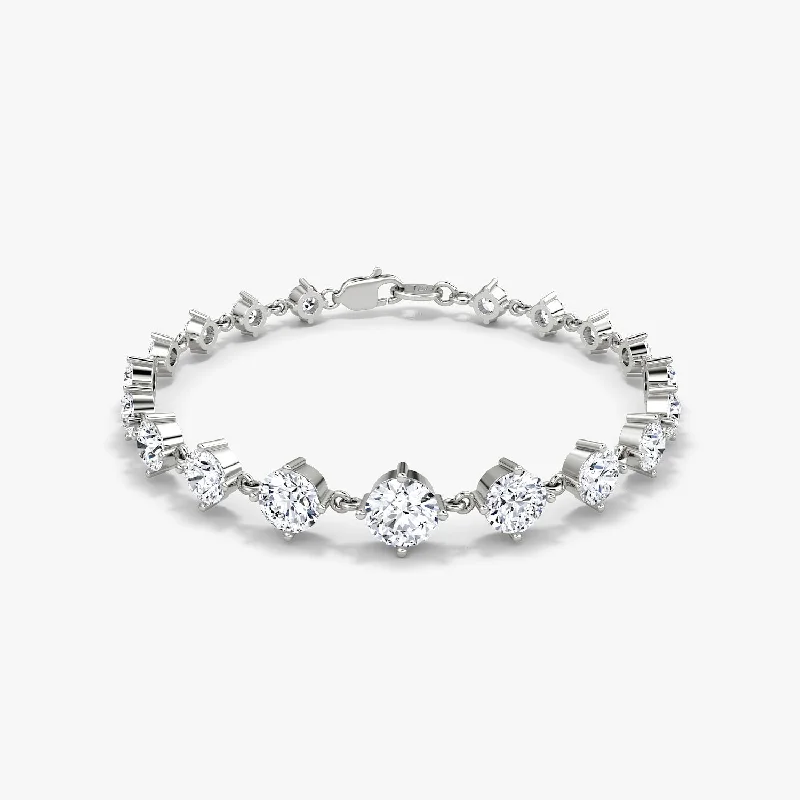 The Perfect Accessory For Less – Jewelry Sale Live Infinity Linked 14K White Gold Tennis Bracelet w. 6.60ct Lab-Grown Diamonds