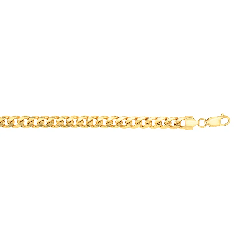 14K Gold 7mm Semi-Solid Miami Cuban