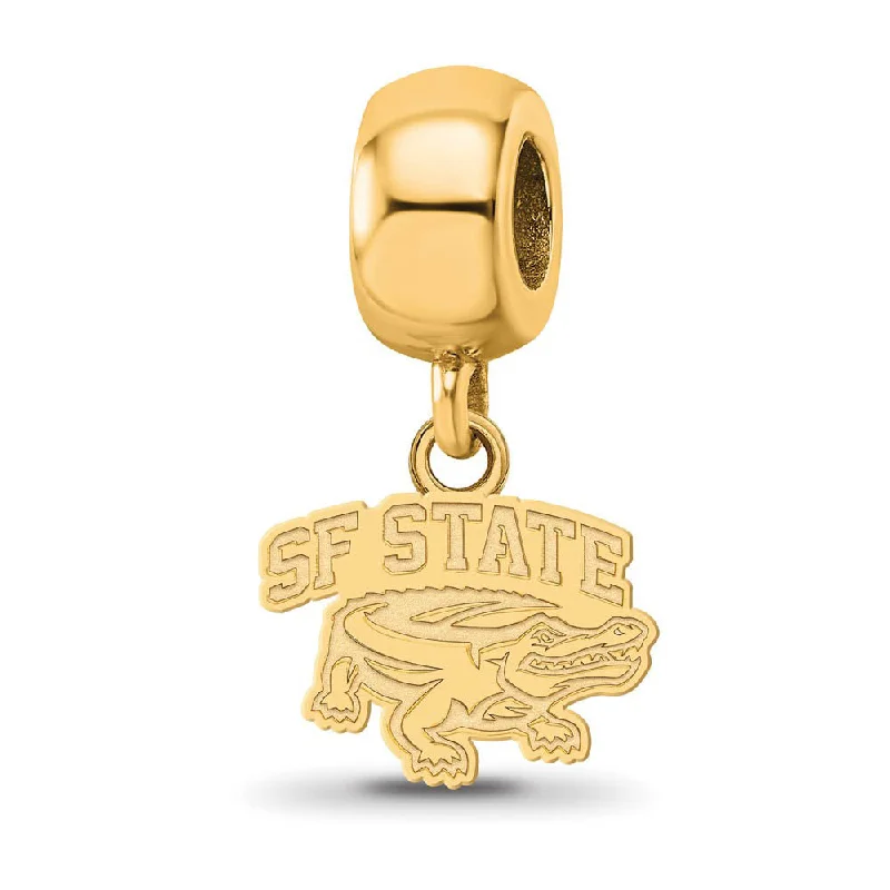 Best Jewelry Deals – Shop Premium Pieces At Great Prices 14K Yellow Gold Plated Sterling Silver San Francisco State Dangle Bead