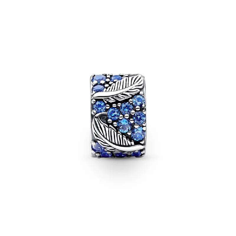 Curved Feather & Pavé Clip Charm