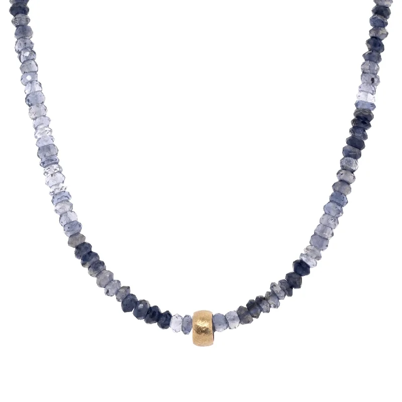 Iolite "Boulder" Beaded Necklace