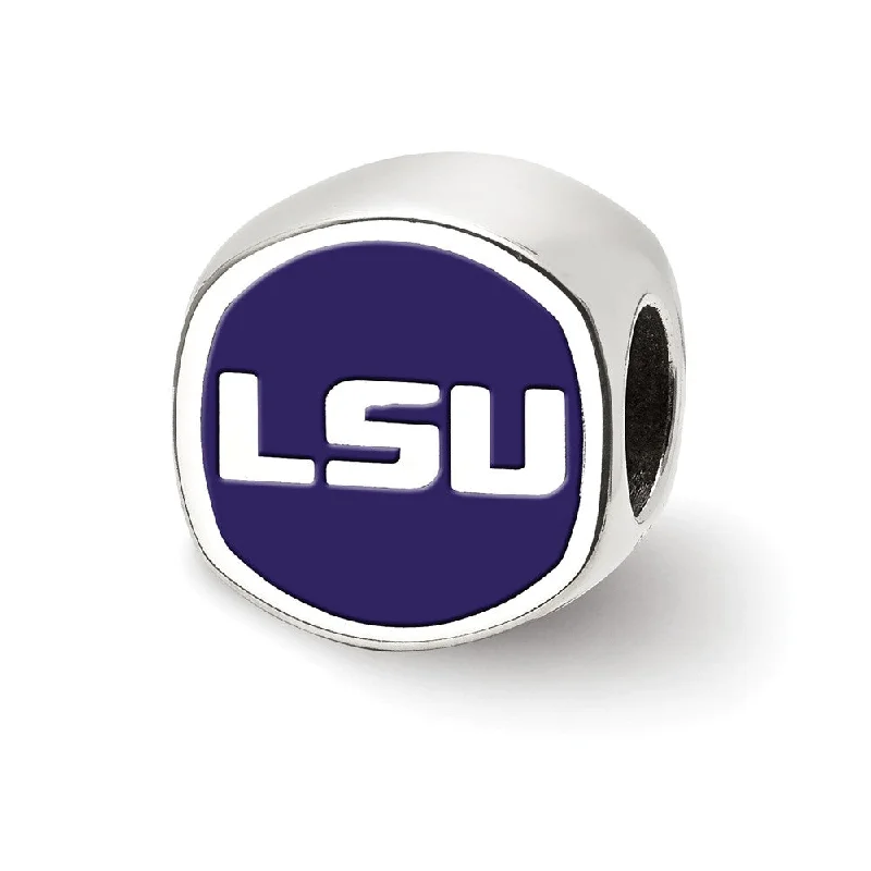 Sterling Silver Louisiana State University LSU  Bead Charm