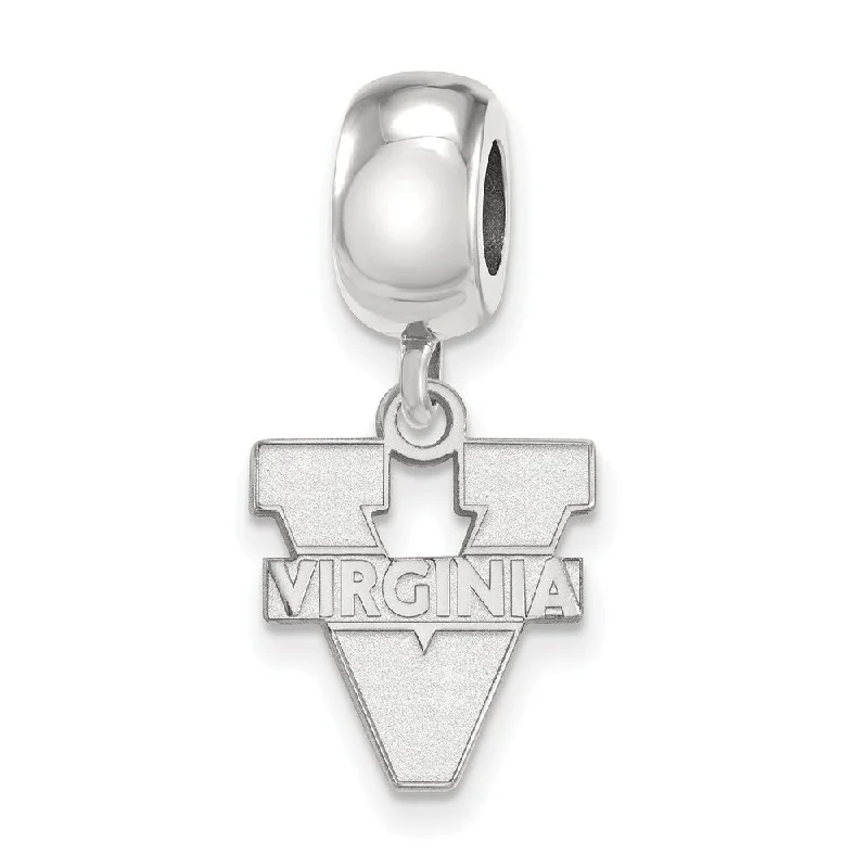 Sterling Silver Univ. of Virginia Small 'V' Dangle Bead Charm