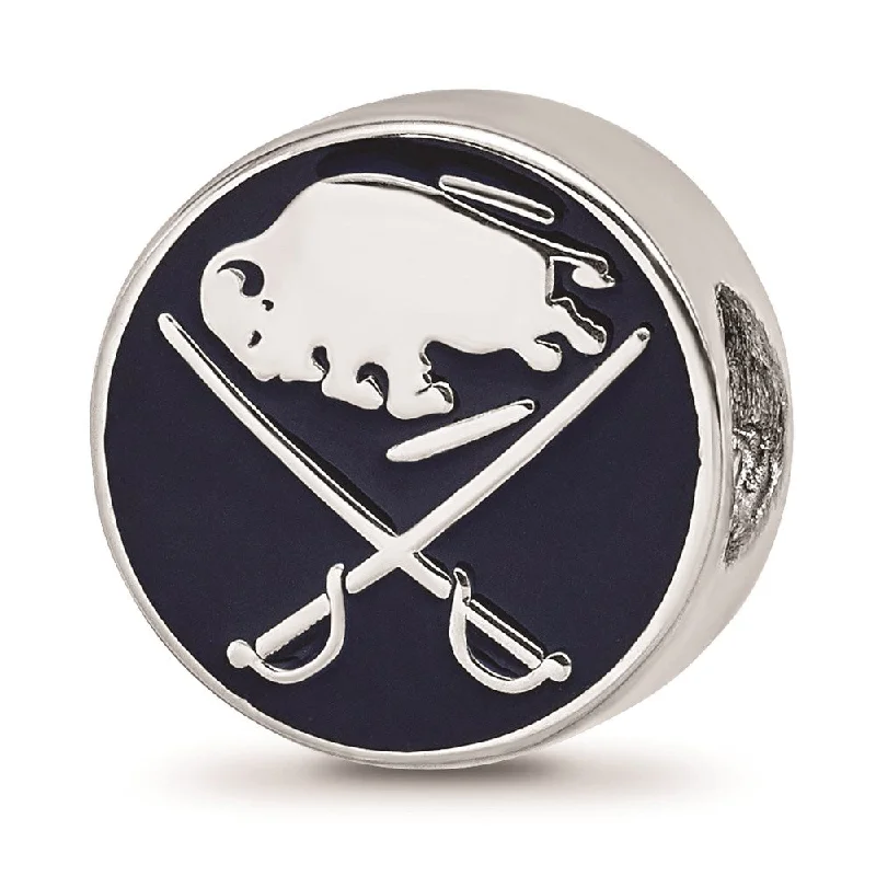 Sterling Silver NHL Buffalo Sabres Enamel Bead Charm