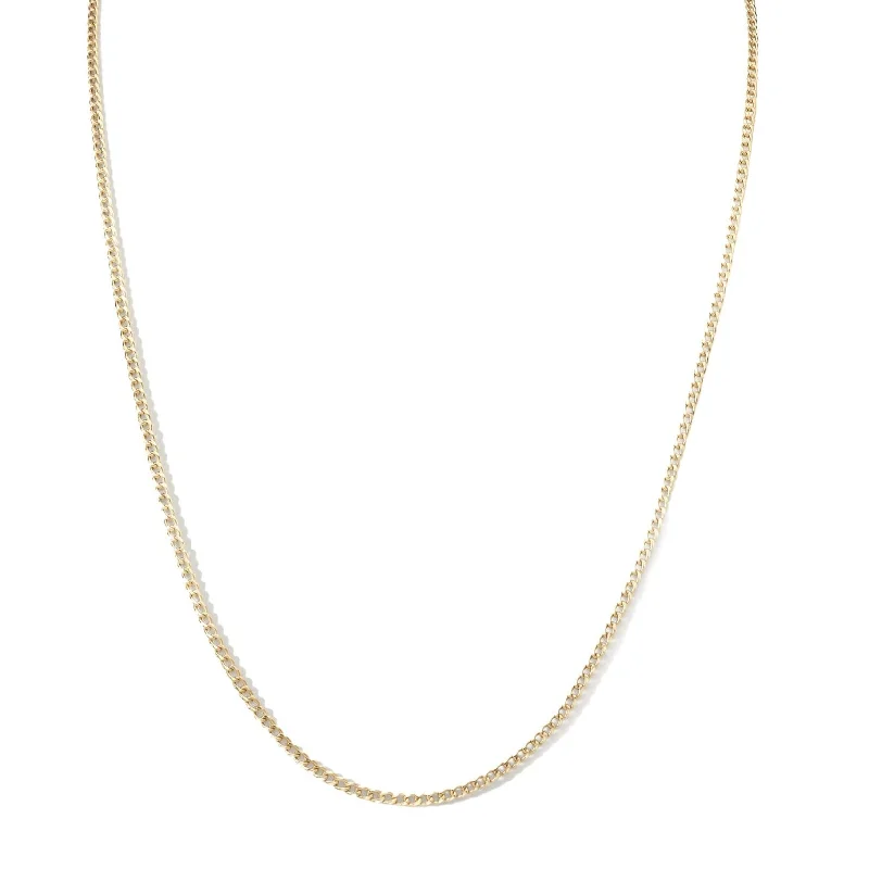 10K Gold "Baby Curb" Chain Necklace - 20"