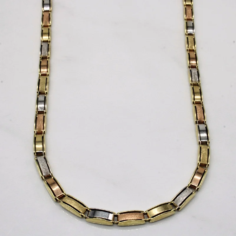 10k Tri Tone Gold Chain | 16" |