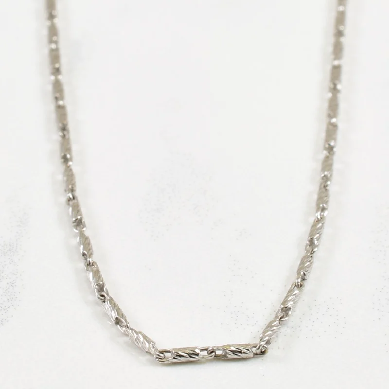 10k White Gold Anchor Chain | 21.75" |