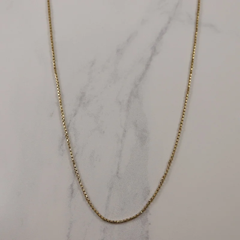 10k Yellow Gold Box Chain | 21.5" |