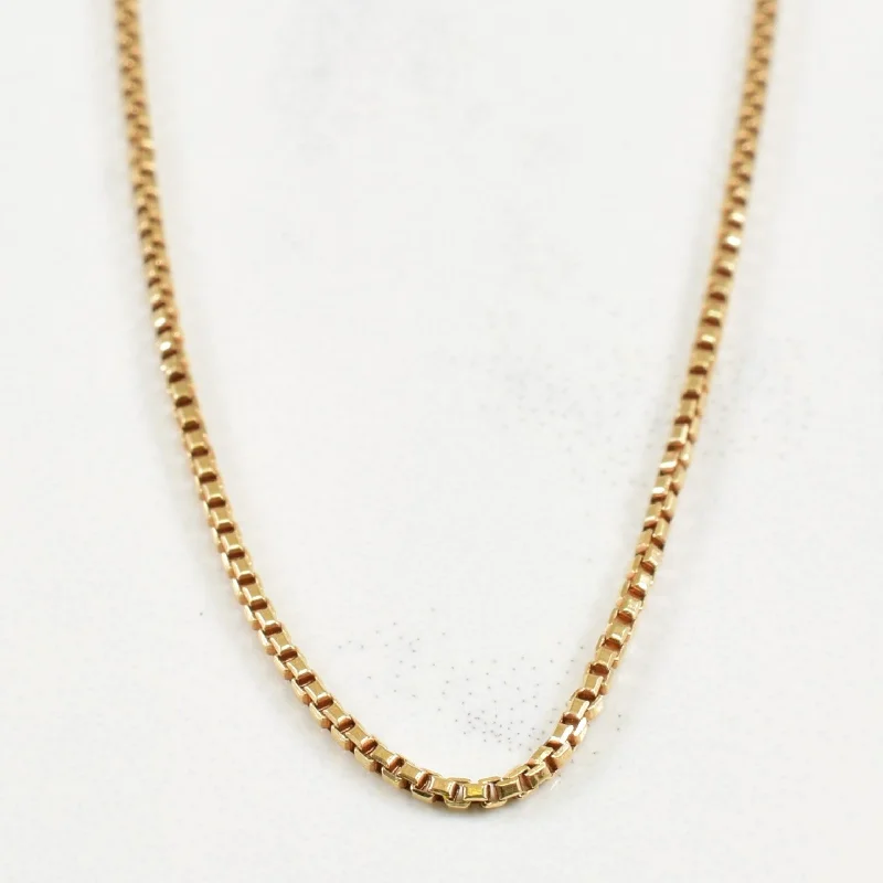 10k Yellow Gold Box Chain | 24.25" |