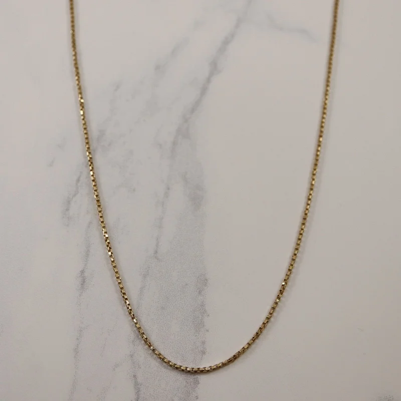 10k Yellow Gold Box Chain | 23" |