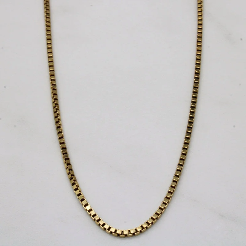 10k Yellow Gold Box Link Chain | 15" |