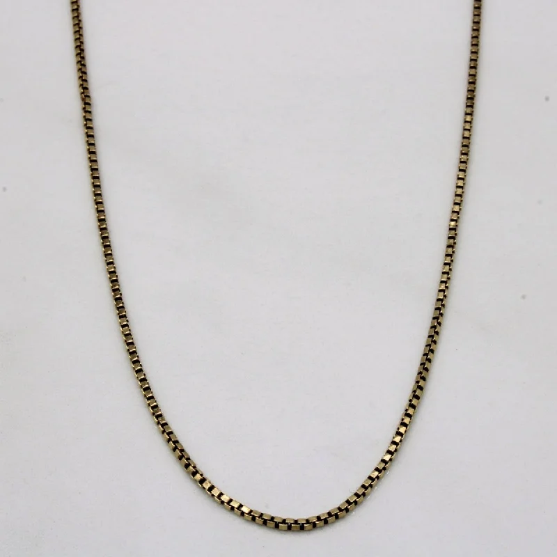 10k Yellow Gold Box Link Chain | 23" |