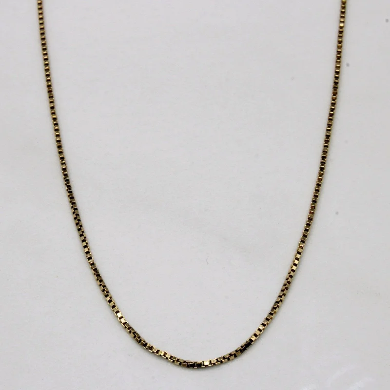 10k Yellow Gold Box Link Chain | 18" |