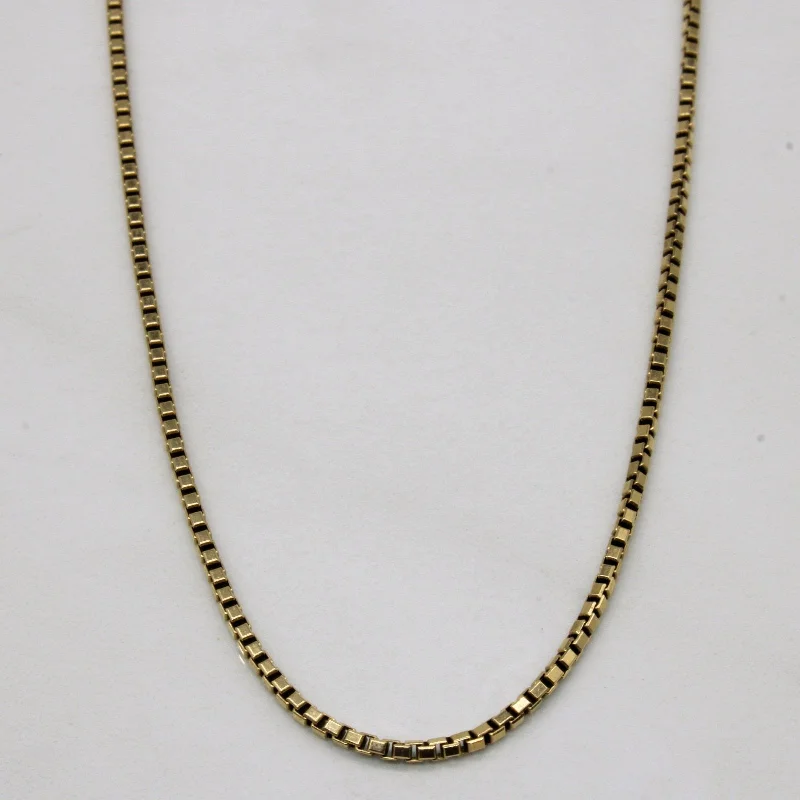 10k Yellow Gold Box Link Chain | 20" |