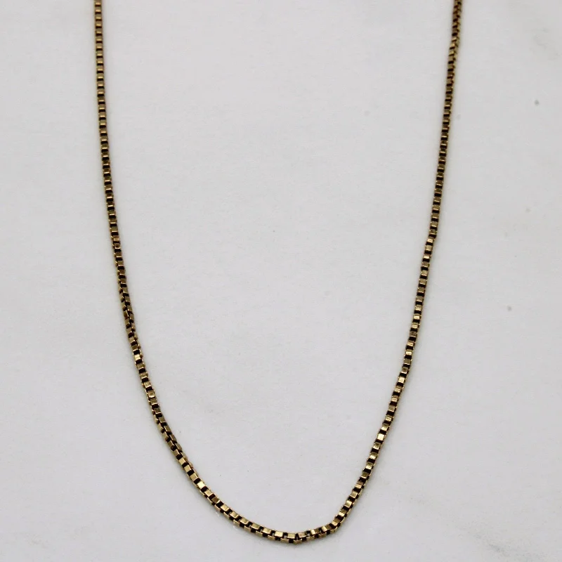 10k Yellow Gold Box Link Chain | 16" |