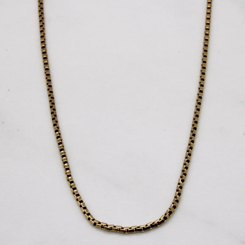 10k Yellow Gold Box Link Chain | 16" |