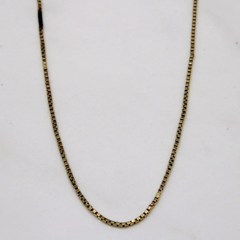 10k Yellow Gold Box Link Chain | 19" |