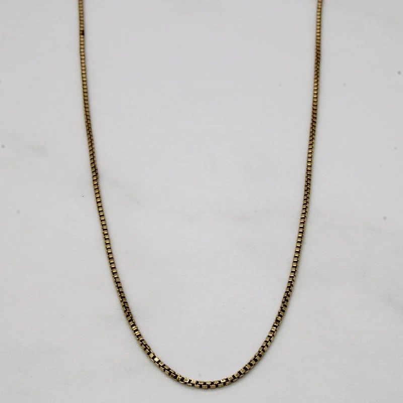 10k Yellow Gold Box Link Chain | 18" |