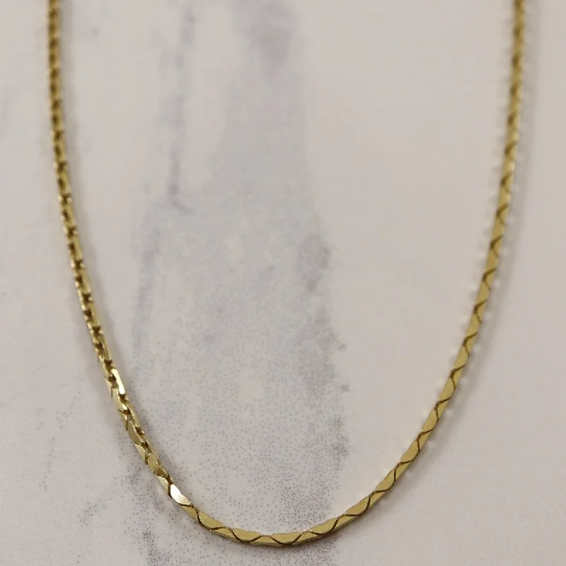 10k Yellow Gold Cobra Chain | 16.5" |