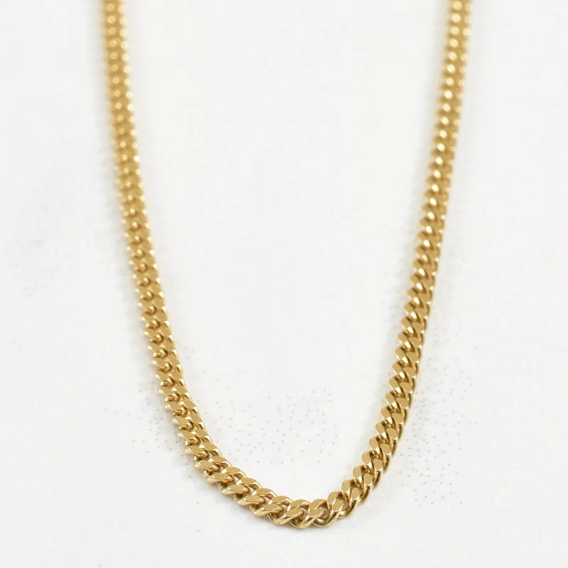 10k Yellow Gold Cuban Link Chain | 20" |