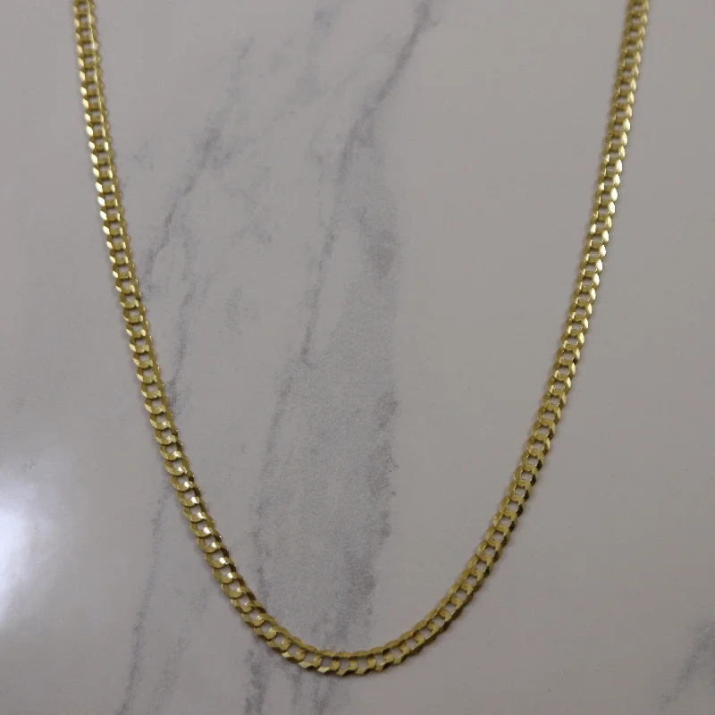 10k Yellow Gold Curb Chain | 22" |