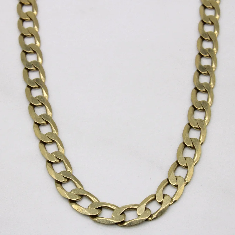 10k Yellow Gold Curb Link Chain | 20" |