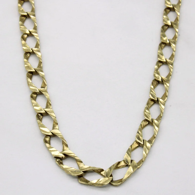 10k Yellow Gold Curb Link Chain | 24" |