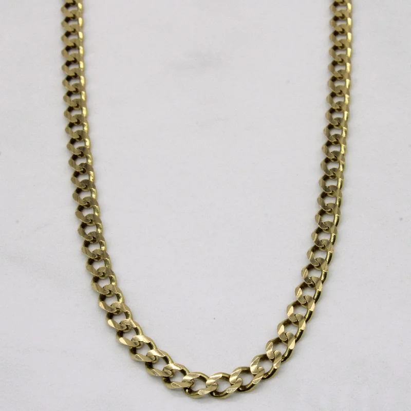 10k Yellow Gold Curb Link Chain | 22" |