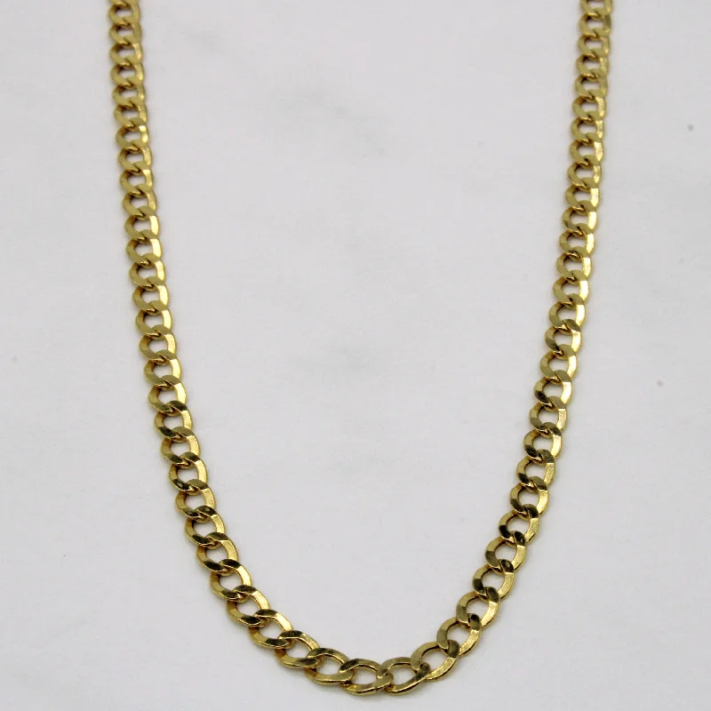 10k Yellow Gold Curb Link Chain | 20" |