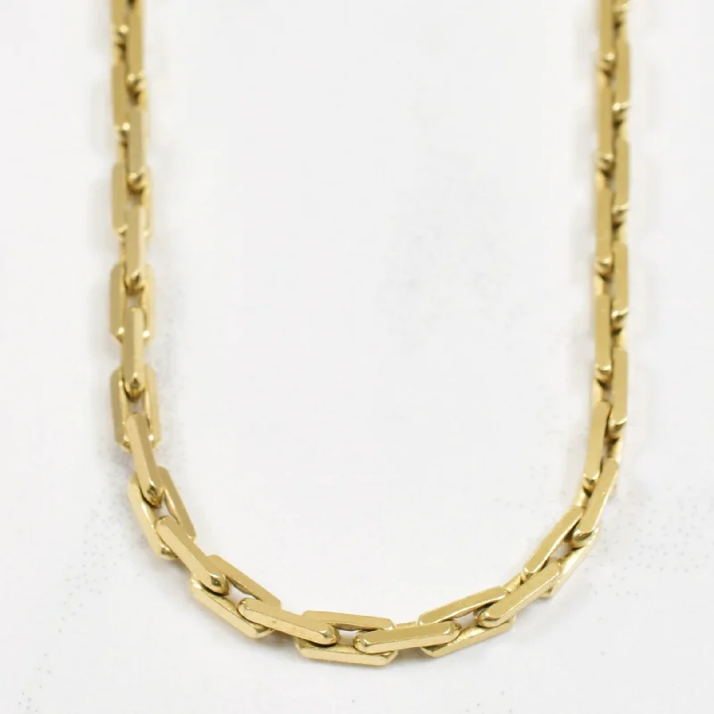 10k Yellow Gold Elongated Cable Chain | 20.25" |