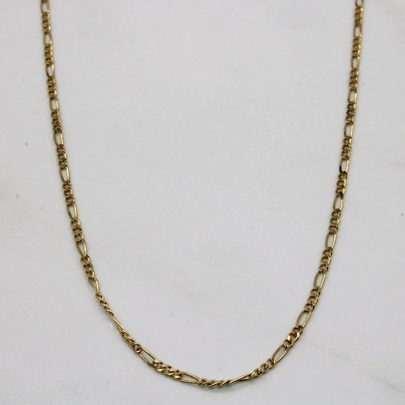 10k Yellow Gold Figaro Chain | 22" |