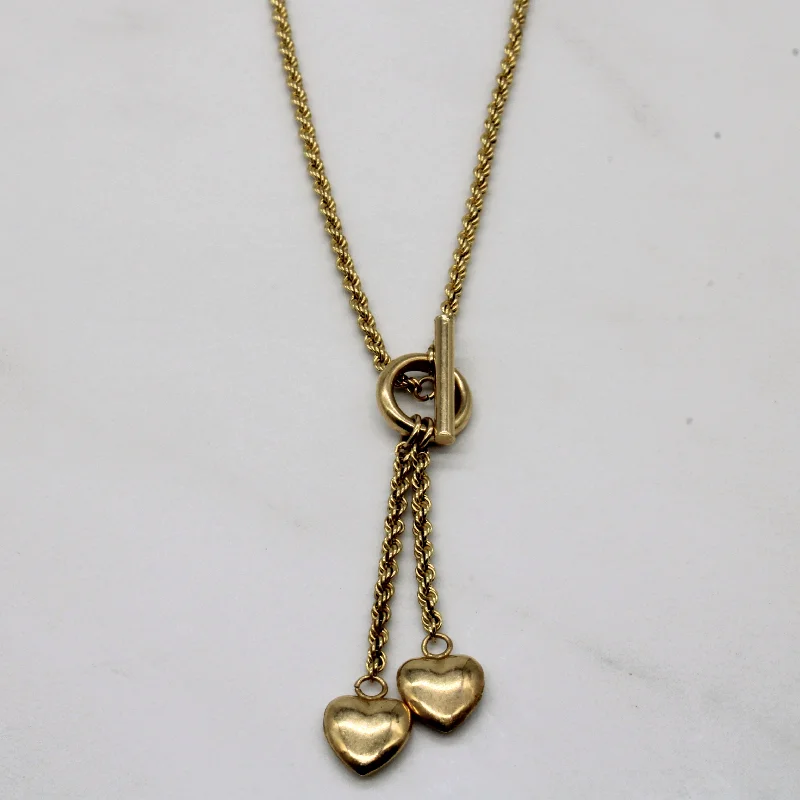 10k Yellow Gold Heart Necklace | 18" |